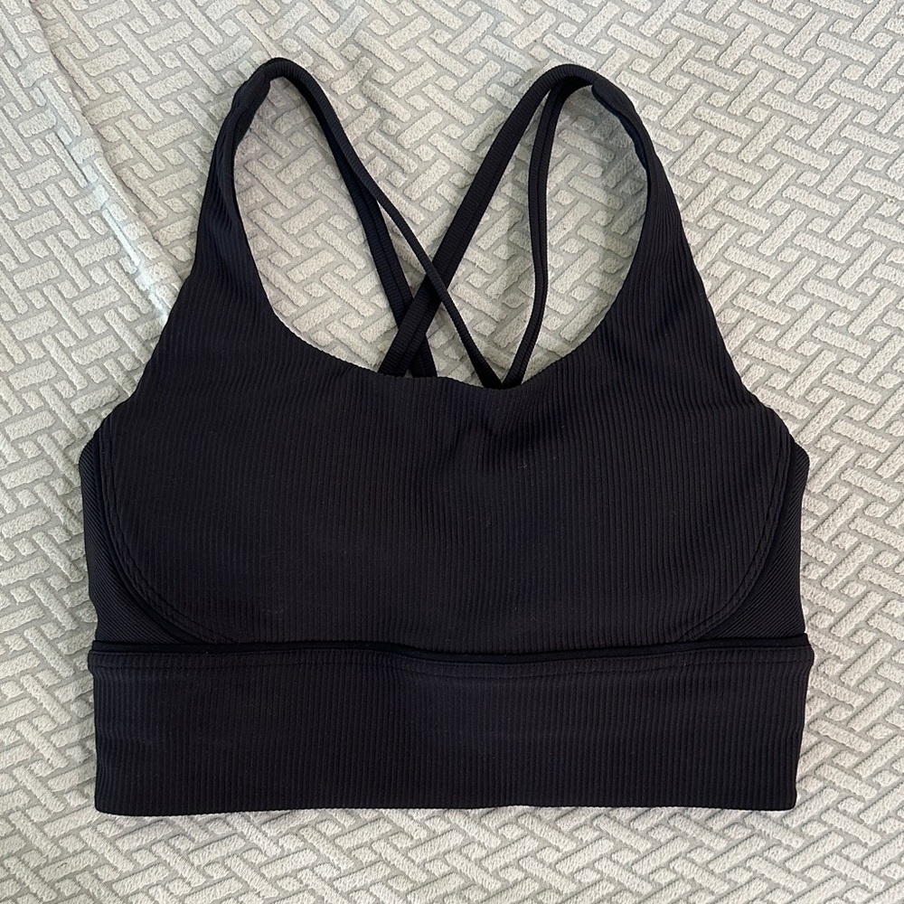 lululemon Ribbed Energy Bra in Black
